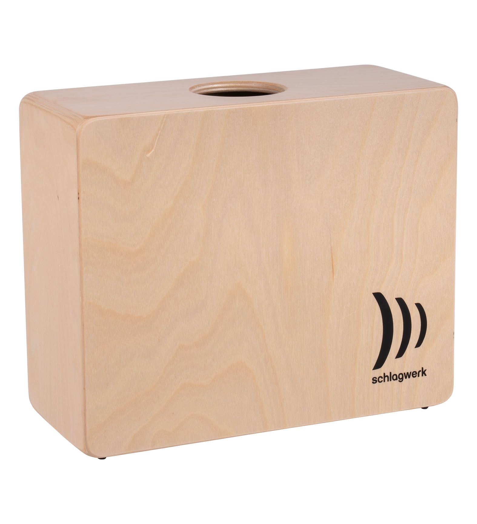 Schlagwerk DC400 Bass Cajonito – Mini Cajon aus Holz mit extra Tiefgang – Beidseitig bespielbare Reisecajon mit integriertem Dämpfungspad & Wah-Wah-Effekt – Kompakte Percussion Handtrommel