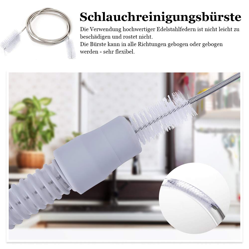 Shisha Reinigungset Bürsten Set – Mit 1,6m Schlauchbürste, Flexibler Bowl-Bürste, Für Wasserpfeife & Zubehör