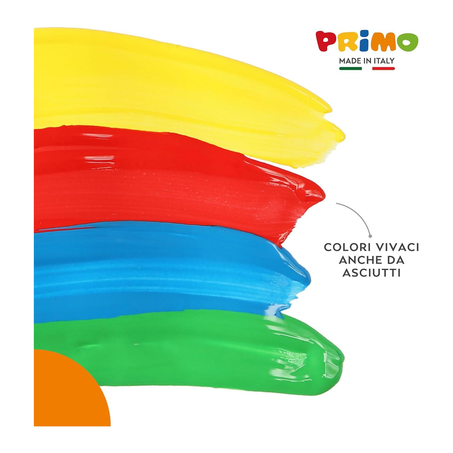 PRIMO Peinture à Doigts Lavable 6 Couleurs 50g – Gouache Pour Enfants +2 Ans – Activité Créative Sur Papier, Verre Et Bois – Testée Dermatologiquement