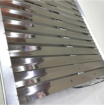Paslanmaz Çelik Geniş Panelli Oluklu Köfte Izgarası Kömür Izgarası Paneli 55X35Cm Mangal Üst Paneli, ABN2405222351