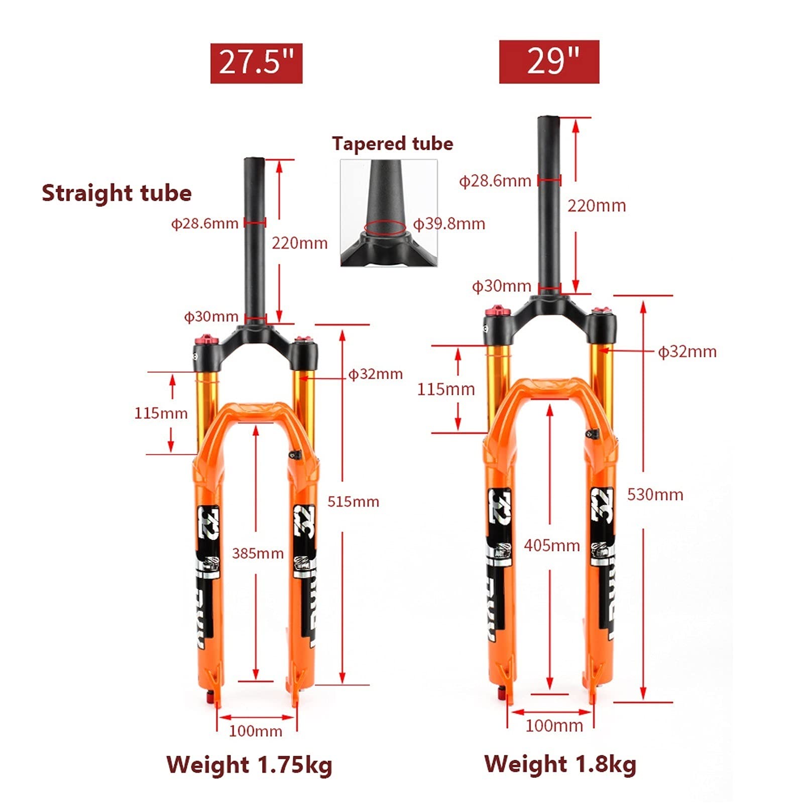 26/27.5インチ 超軽量1.6ＫＧ　マウンテンバイク　フロントフォーク Amazon.co.jp: FKXSXAZ MTB フロントフォーク 26 27.5 29 インチ