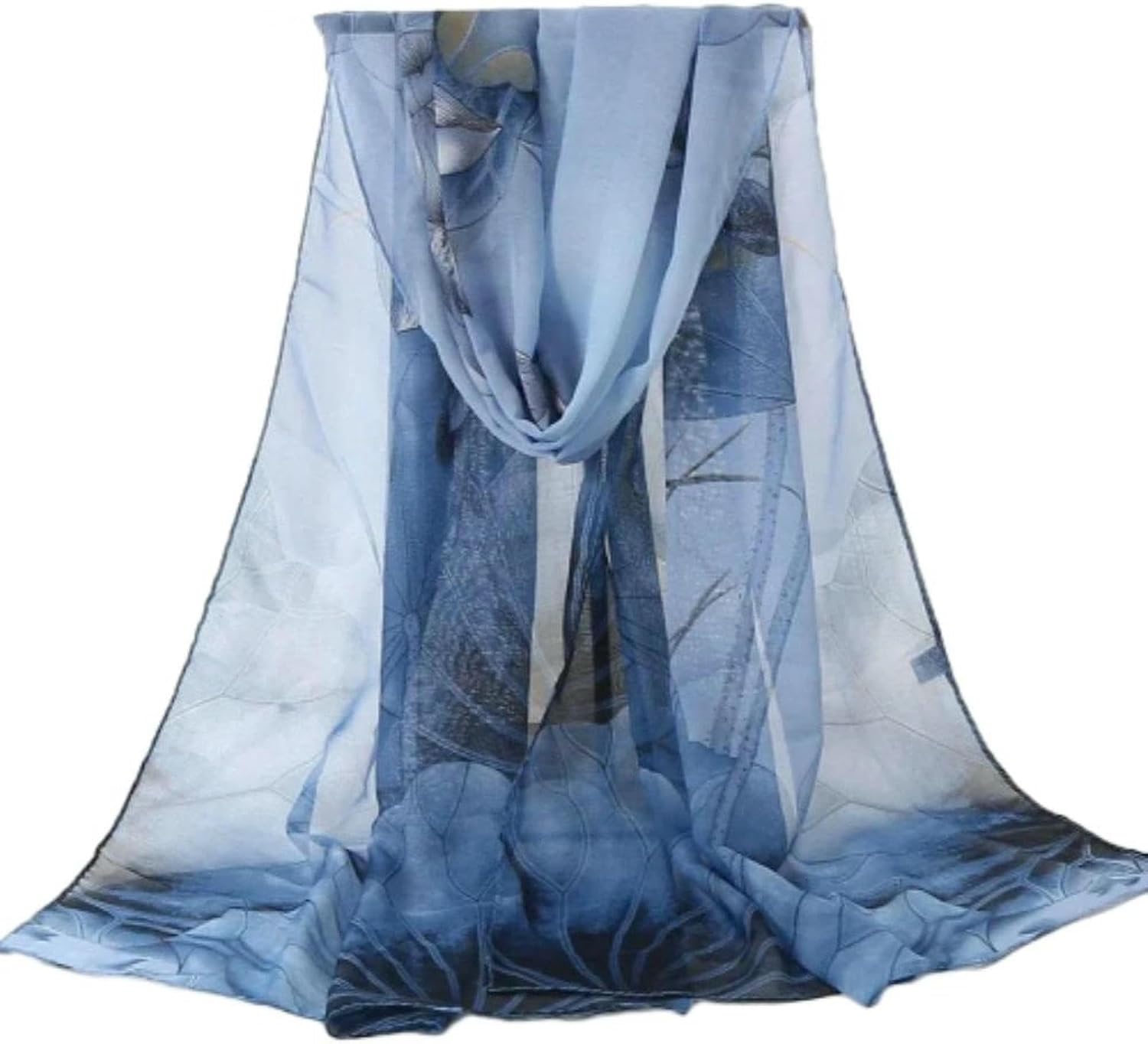 Summer Floral Printed Chiffon Shawl Hijab Sun Protection Long Scarf Ladies Headband