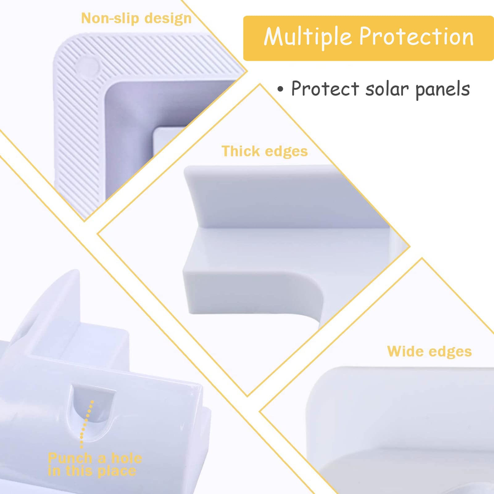 Soportes de montaje para panel solar, kit de soporte de esquina de ABS, 7 piezas, sin taladros, ampliamente utilizado en techos de caravanas, vehículos, furgonetas, cobertizos, garajes, barcos