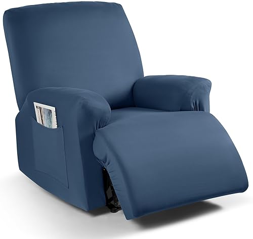 TAOCOCO Fundas para sillas reclinables, tela de poliéster elástico, 3 piezas para sillones reclinables grandes, suaves, transpirables y agradables