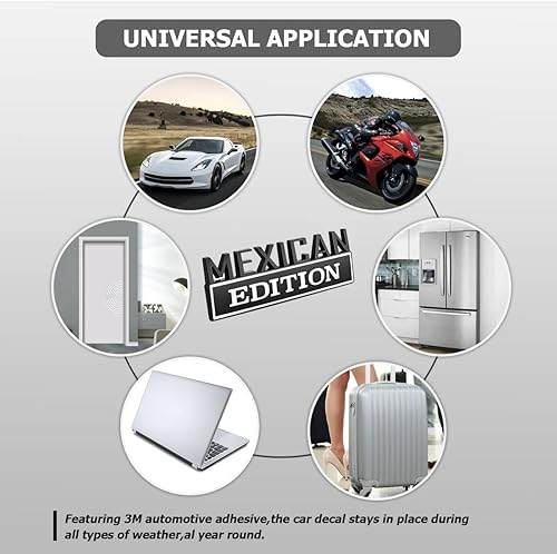 Miniatura 5 de zipelo Emblema de edición mexicana para automóvil, letras 3D para automóvil, calcomanía de material de metal, guardabarros laterales de automóvil,