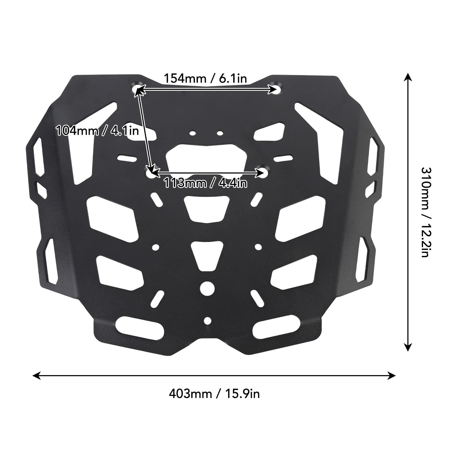 Porte-Bagages Arrière de Moto en Aluum 3MM pour Norden 901 2021-2024