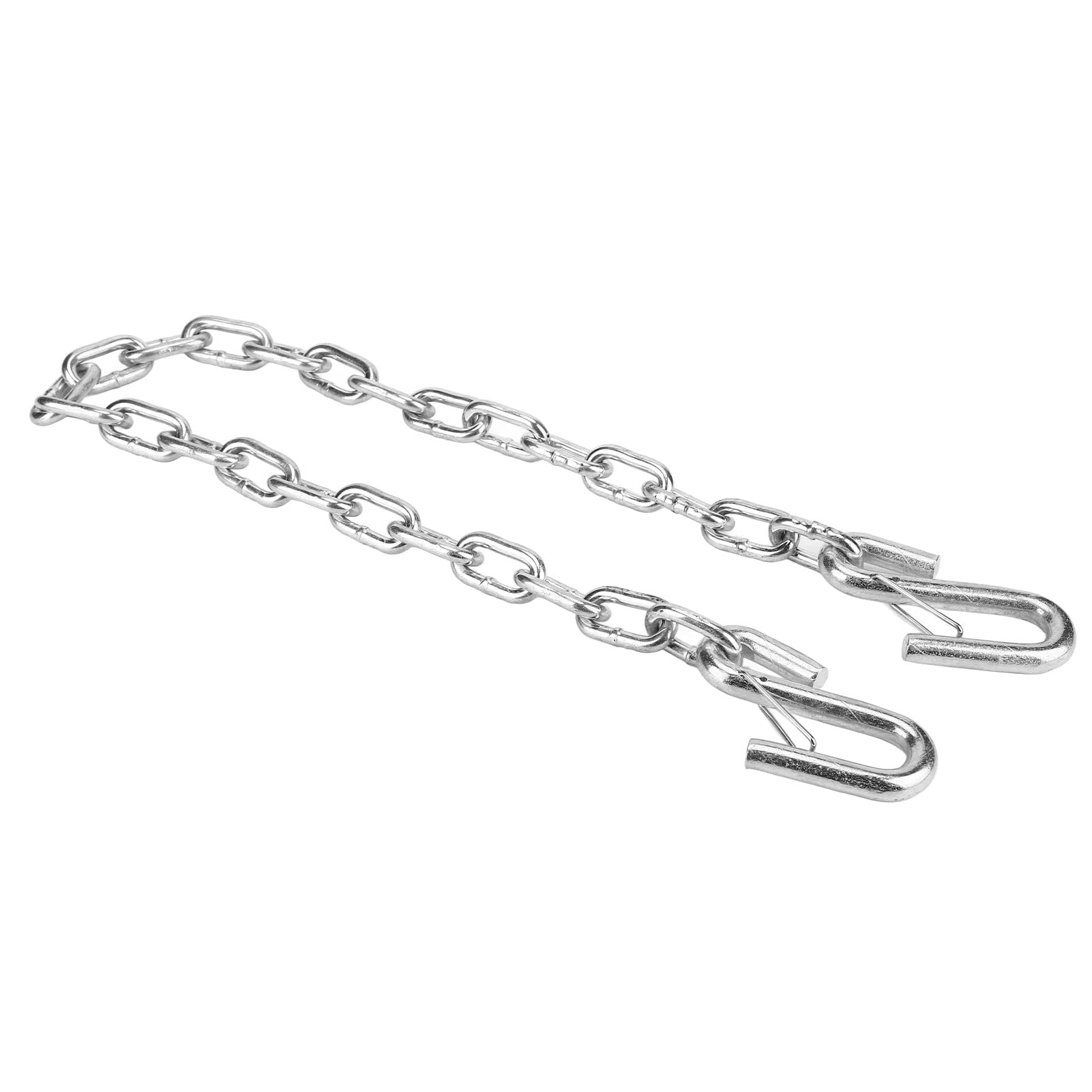 Chaînes de Sécurité des Remorques, Chaîne Sécurité avec Crochets à Clamp/Holder à Double Ressort 3500lbs Câbles Métalliques de Remorquage, pour Remorque de Camping-car