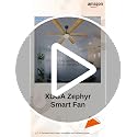 Image of XUGA Zephyr F1W Premium Smart 1200mm, BEE 5-star BLDC fan,6 Blade,Remote Ceiling fan for Home, 100% Copper Motor,Energy Saving, High Air Delivery,LED (Wooden)(5 Year Warranty)