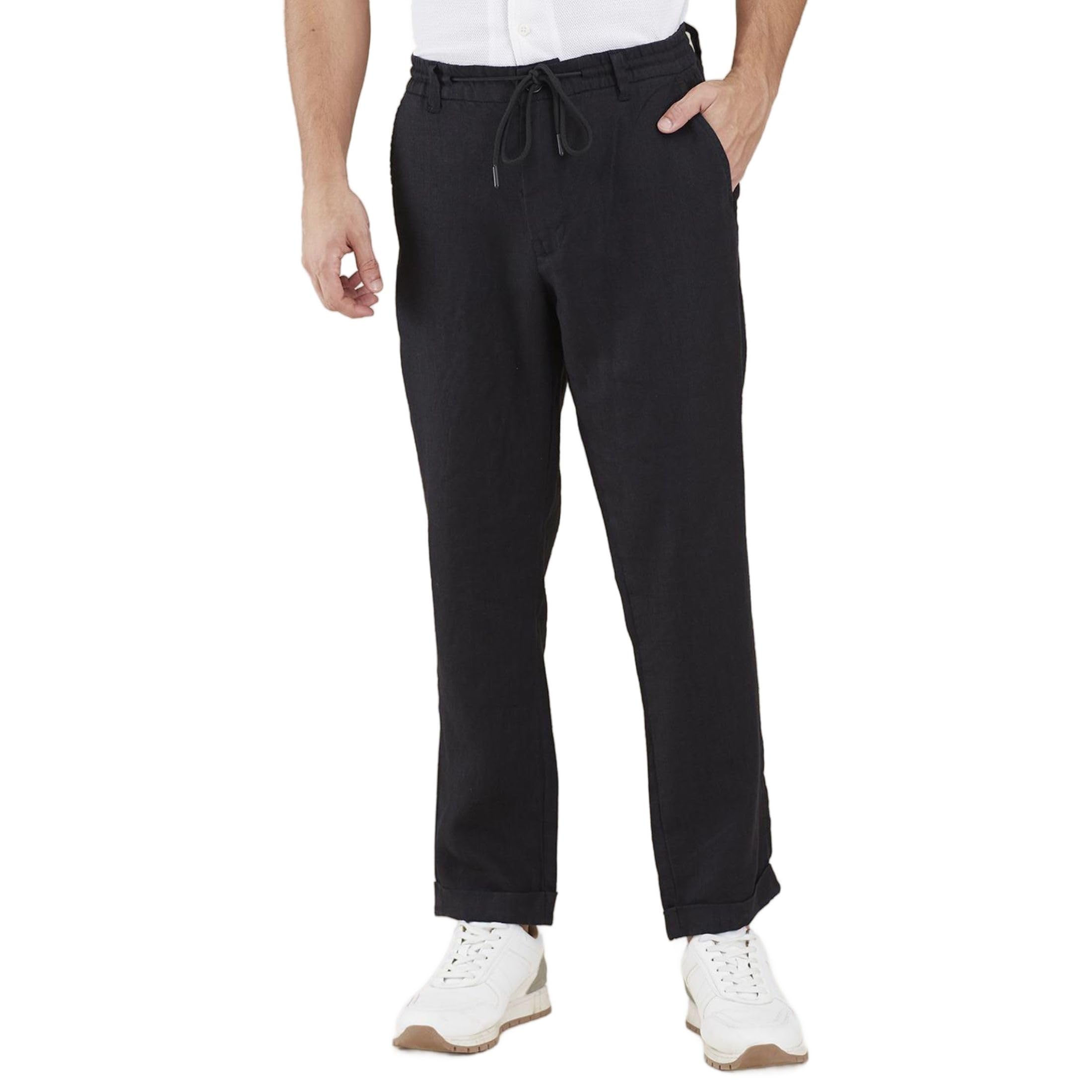 being human Black Regular Fit Joggers for Men Clothing-picture-54