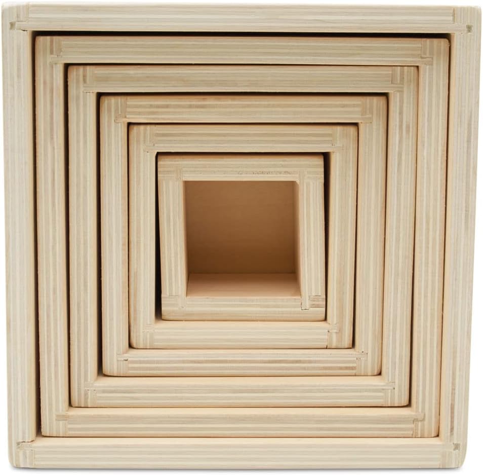 Nesting Gift Boxes Set of 6, Stackable Square Boxes