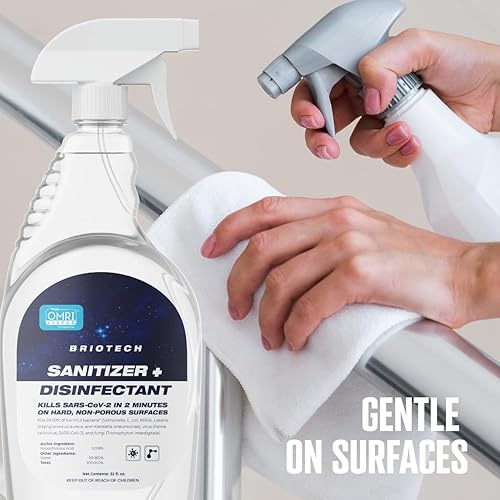 Miniatura 7 de BRIOTECH Desinfectante  desinfectante mata el 9999 de virus y bacterias aerosol hipocloroso HOCl 0 blanqueador 0 alcohol seguro para contacto con