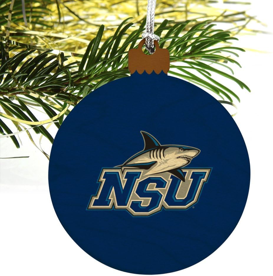 GRAPHICS & MORE Nova Southeastern University Primary Logo Wood Christmas Tree Holiday Ornament - Image 4