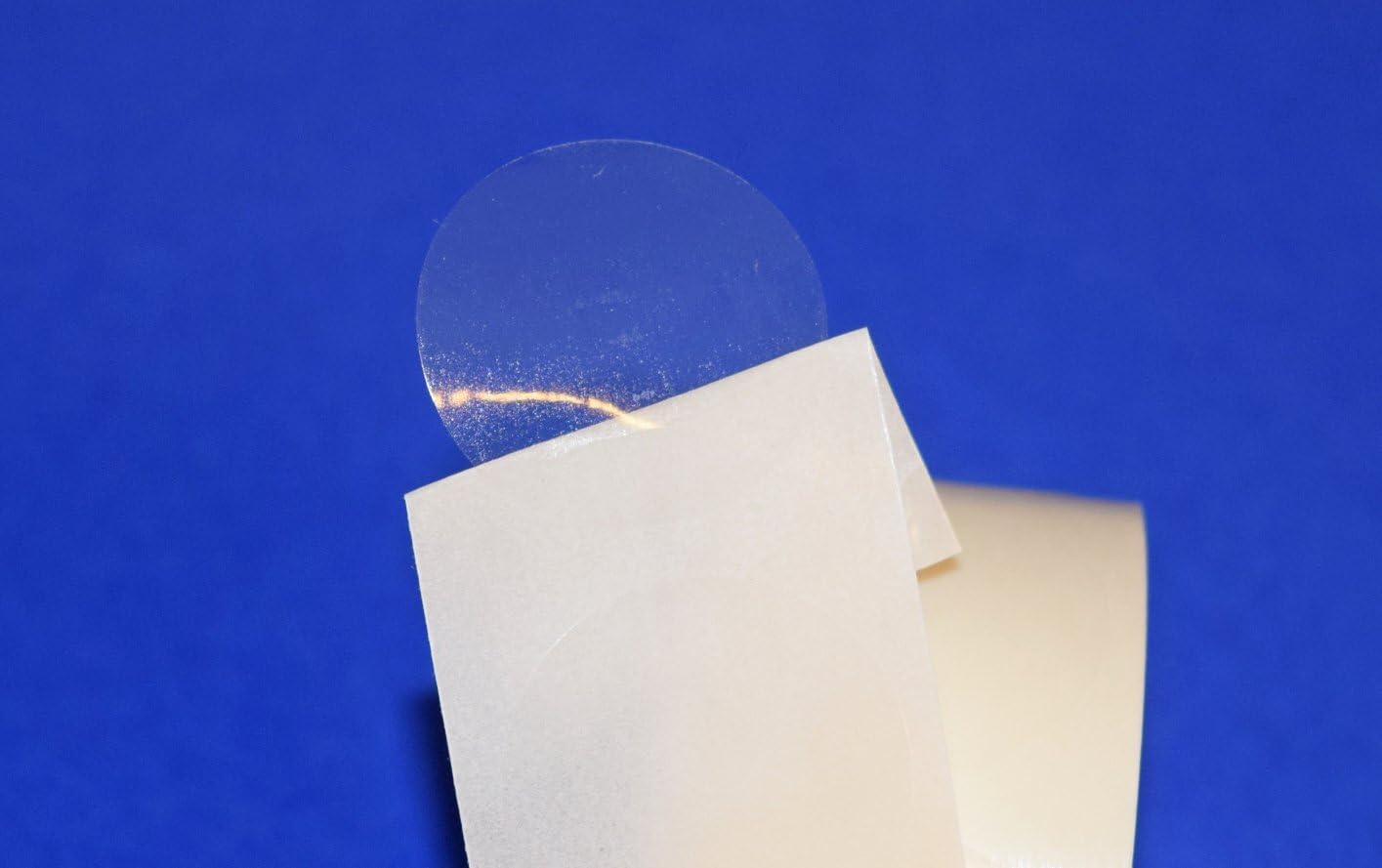 Clear Round Labels Seals Stickers 1 1/4" Circle 500 Roll #125CIR