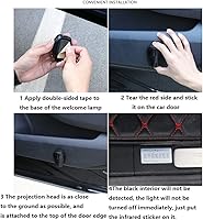 Vista 7 de Lámpara de proyector LED recargable para puerta de coche, 2