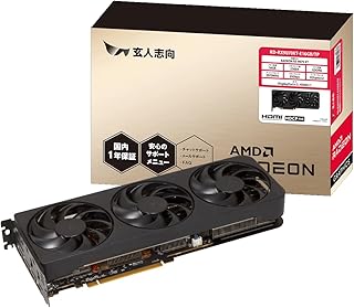 玄人志向 AMD Radeon RX 9070 XT 搭載 グラフィックボード 16GB トリプルファン 【国内正規品】 RD-RX9070XT-E16GB/TP