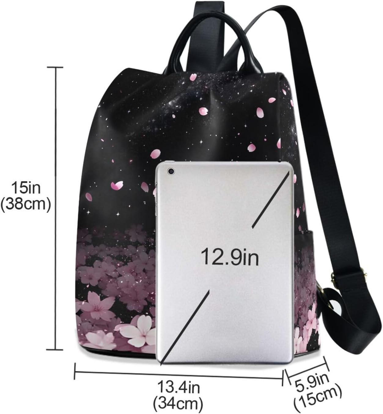 ALAZA Beautiful Sakura Backpack Purse for Women Anti Theft Fashion Back Pack Shoulder Bag