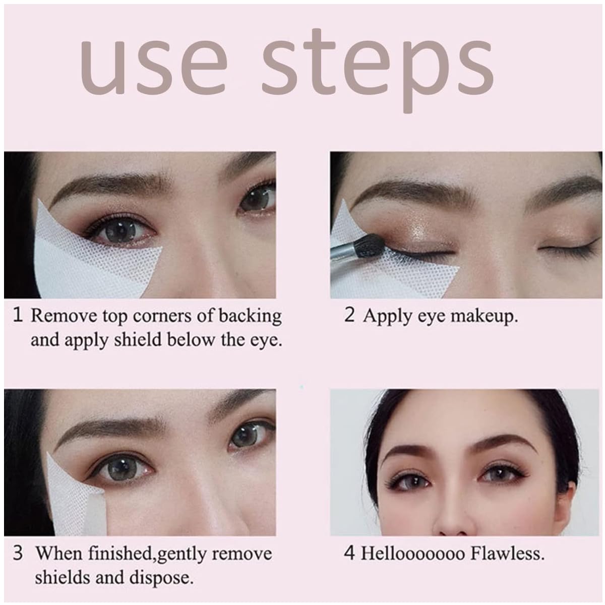 100 Stück Lidschatten-Schablonen – Selbstklebend, Für Wimpernverlängerung & Make-up