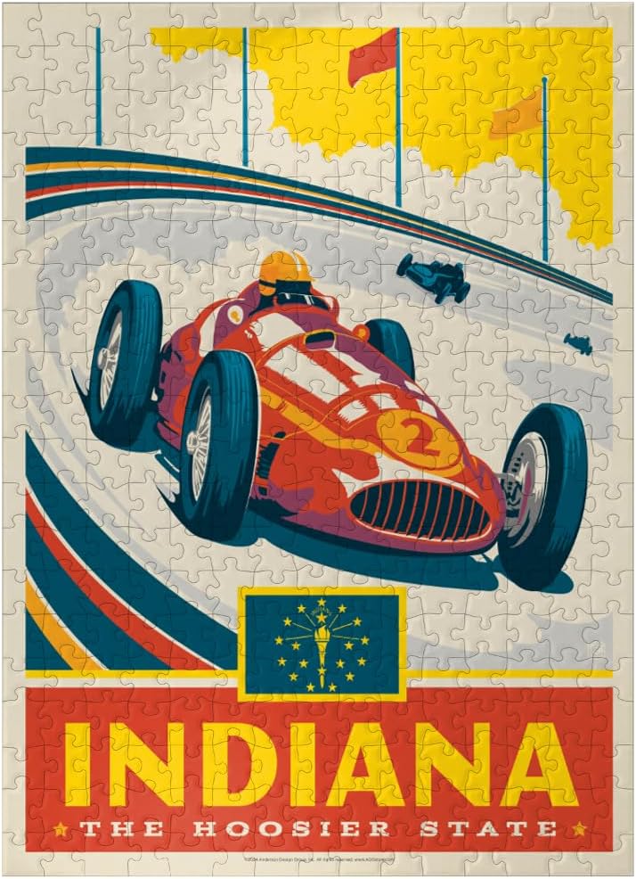 MyPuzzle Indiana: The Hoosier State - Premium 500 Piece Jigsaw Puzzle for Adults