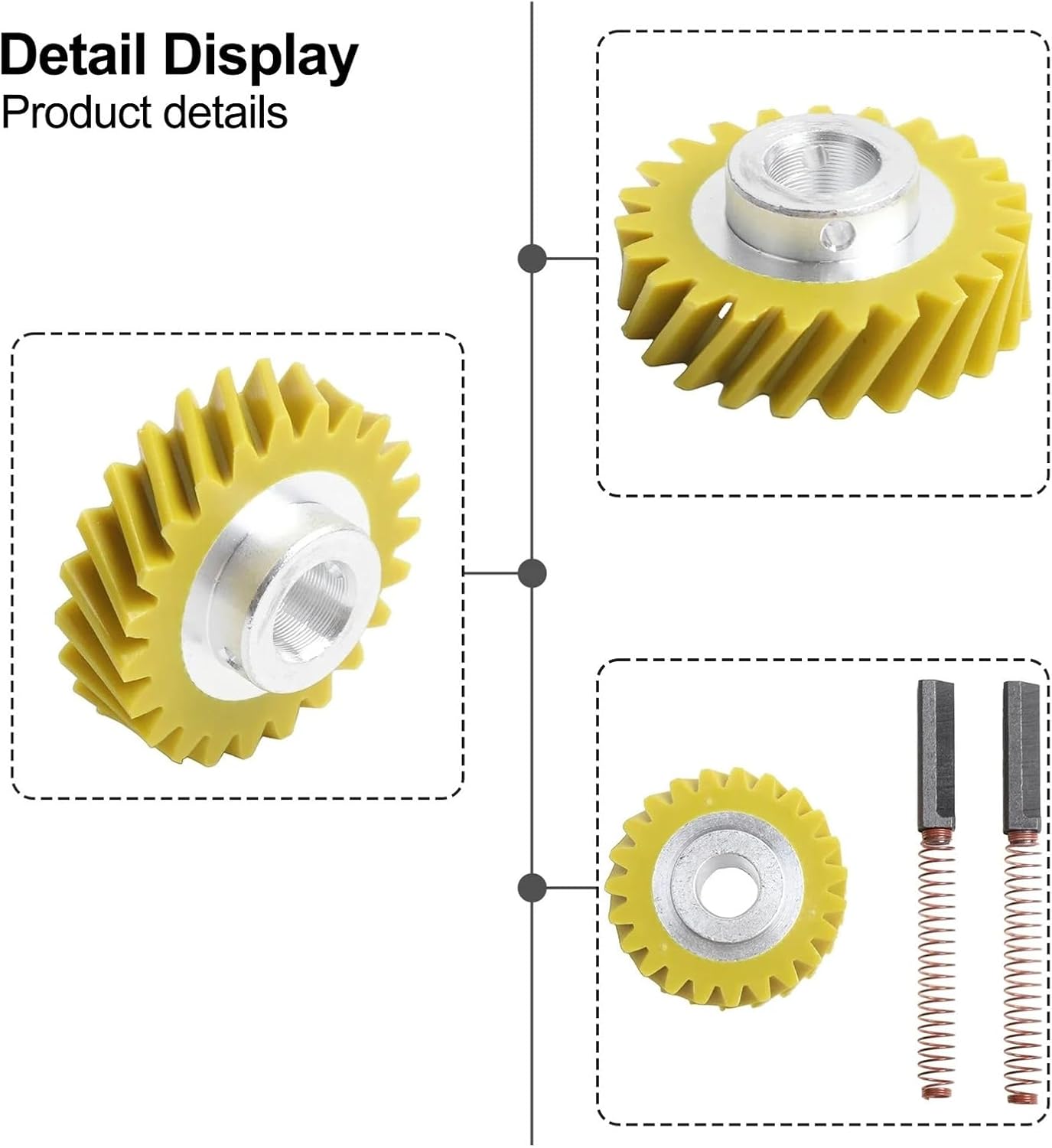 Compatible for Stand Mixers, Worm Gear & Carbon Motor Brushes Repair Kit