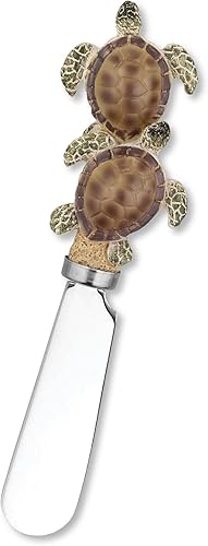 Miniatura 3 de UP ware 4 piezas pintadas a mano mango de resina con hoja de acero inoxidable esparcidor de queso cuchillos esparcidores de mantequilla (bajo el mar)