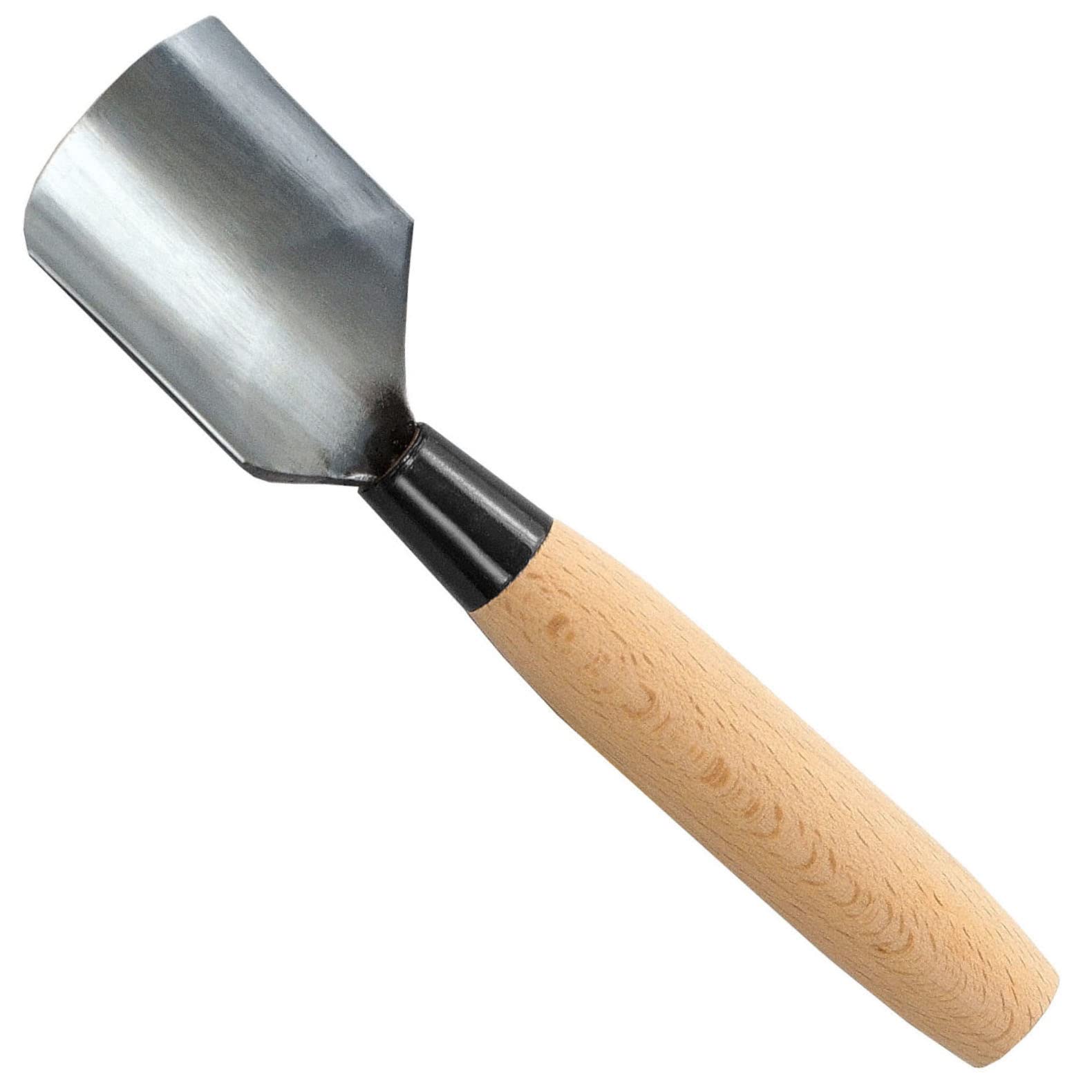 KAKURI Leather Corner Punch Tool Large 40mm Made in Japan, Professional Leather Cutter Knife Half-Round U Gouge, Sharp Japanese Carbon Steel Blade