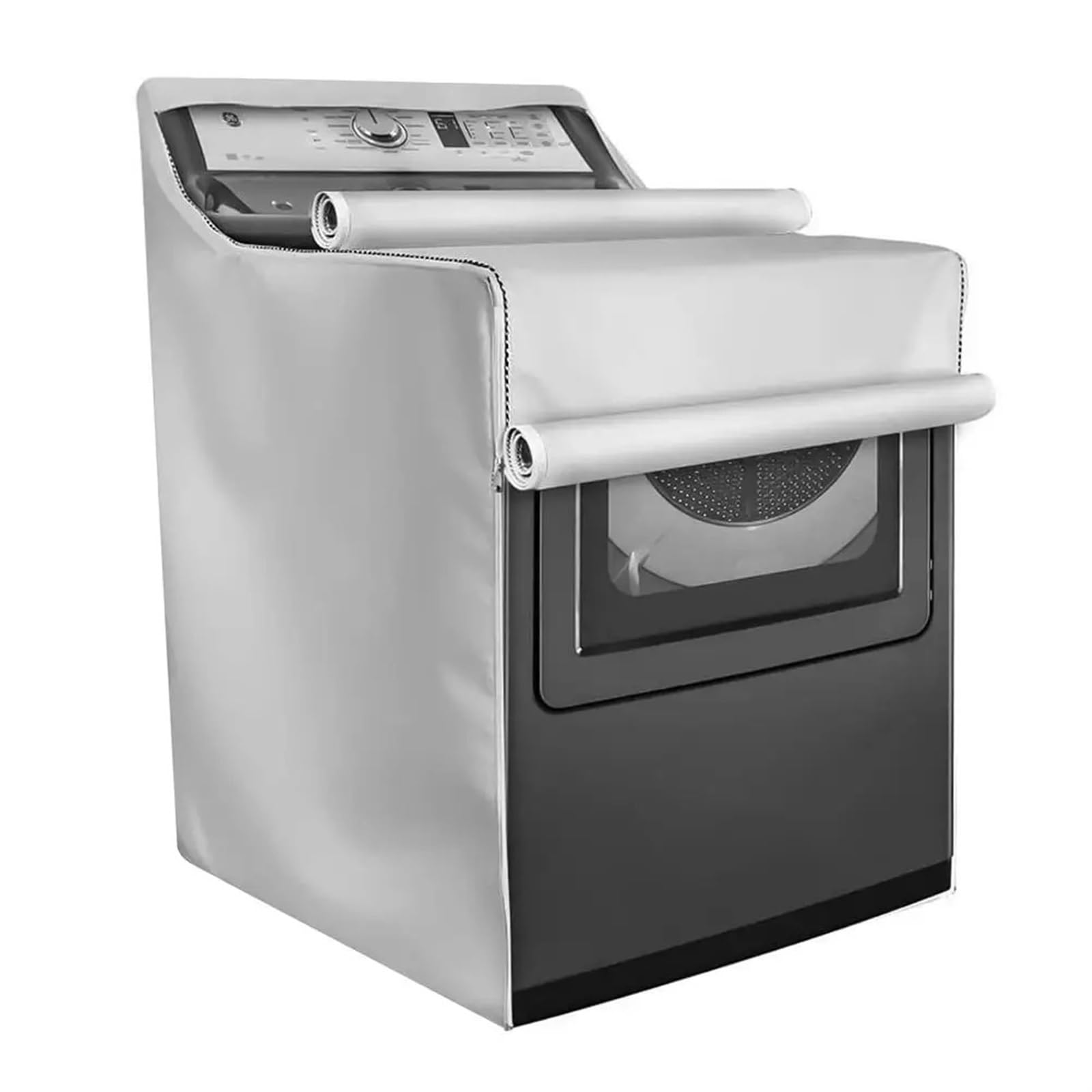 Copertura Antipolvere Superiore for Lavatrice Protezione Solare Impermeabile Anti-UV Lavatrice/asciugatrice Copertura Protettiva Antipolvere(Silver)