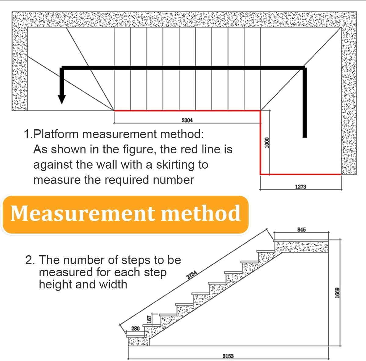 Black Metal Stair Baluster Spindle - Durable Magnesium Aluminum Alloy for Stairs, Supportive Railing Column, Ideal for Indoor Staircases (1pc)