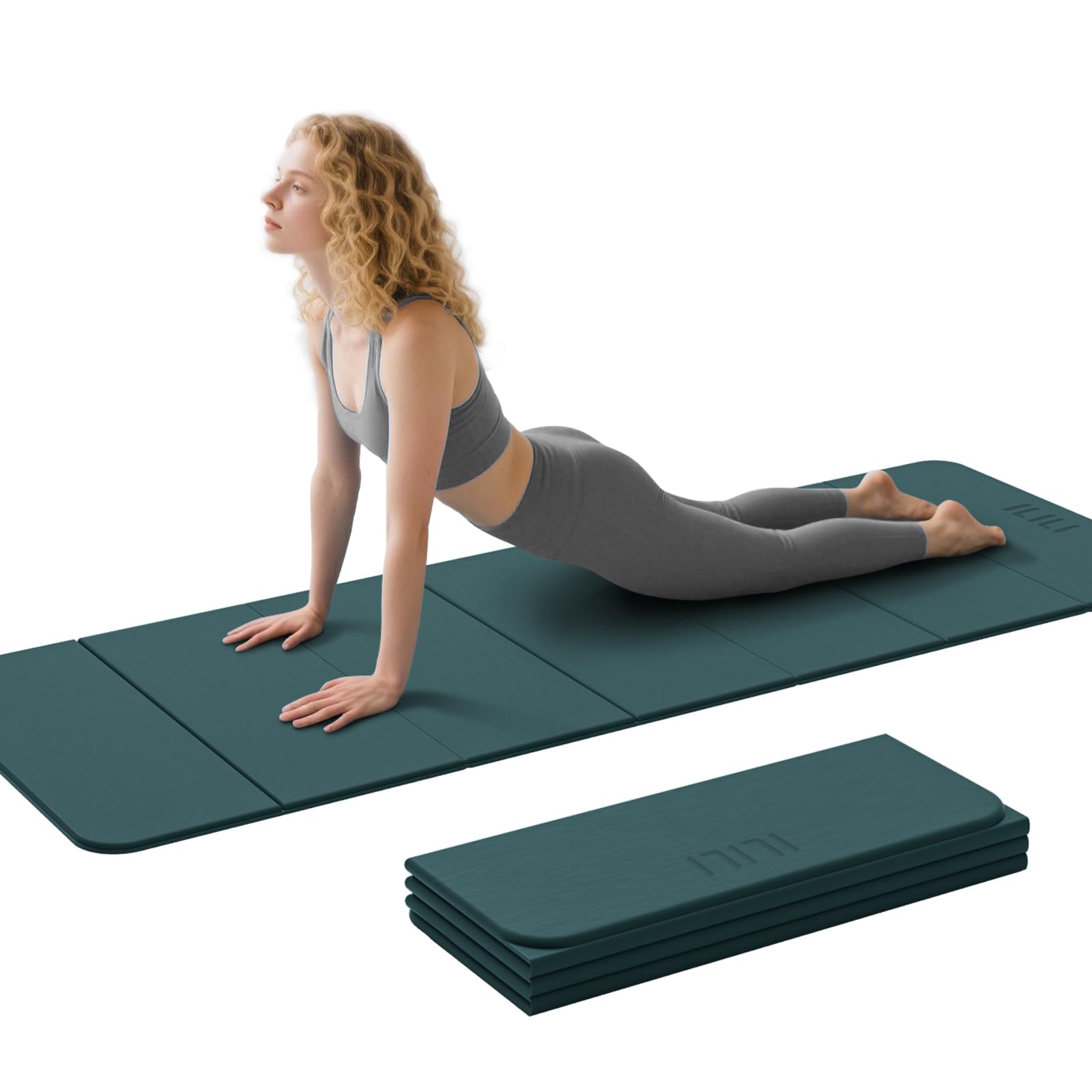 ILILI Foldable Yoga Mat 71 24 0 3 - TPE Non-Slip Fitness Mat for Home Waterproof Lightweight 2lb