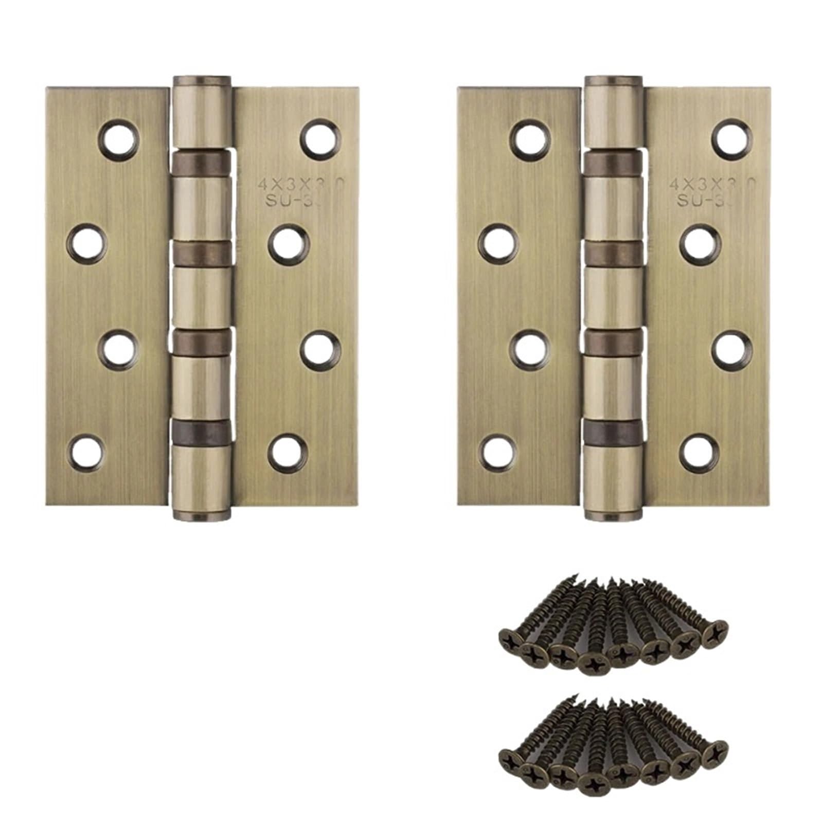 Wsqhao Gold 6Pcs Stainless Steel 4Inch House Door Hinge Open 270 Degree With Screws For Door(Gold)