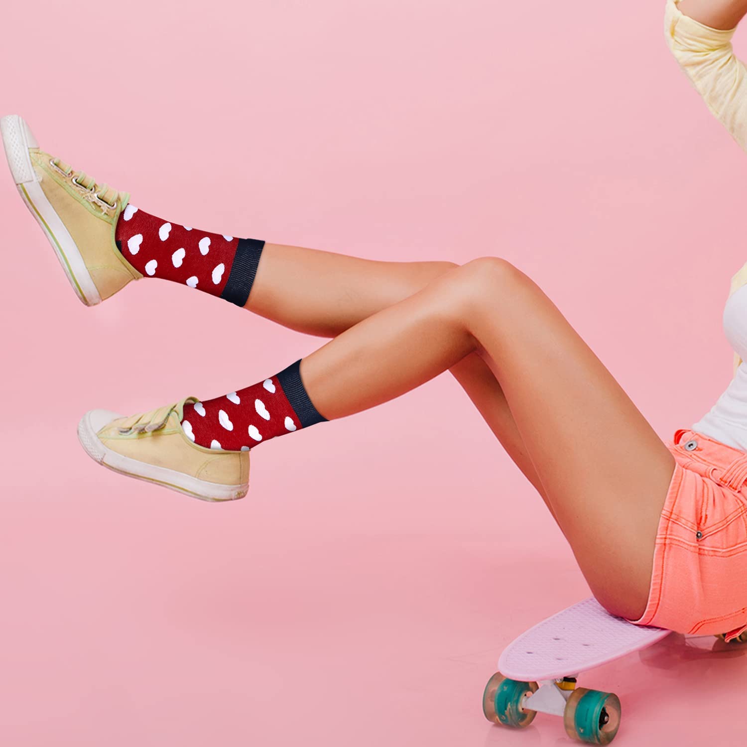 Benefeet Sox Calcetines de algodón coloridos con diseño de animales divertidos para niñas - Multi color - M