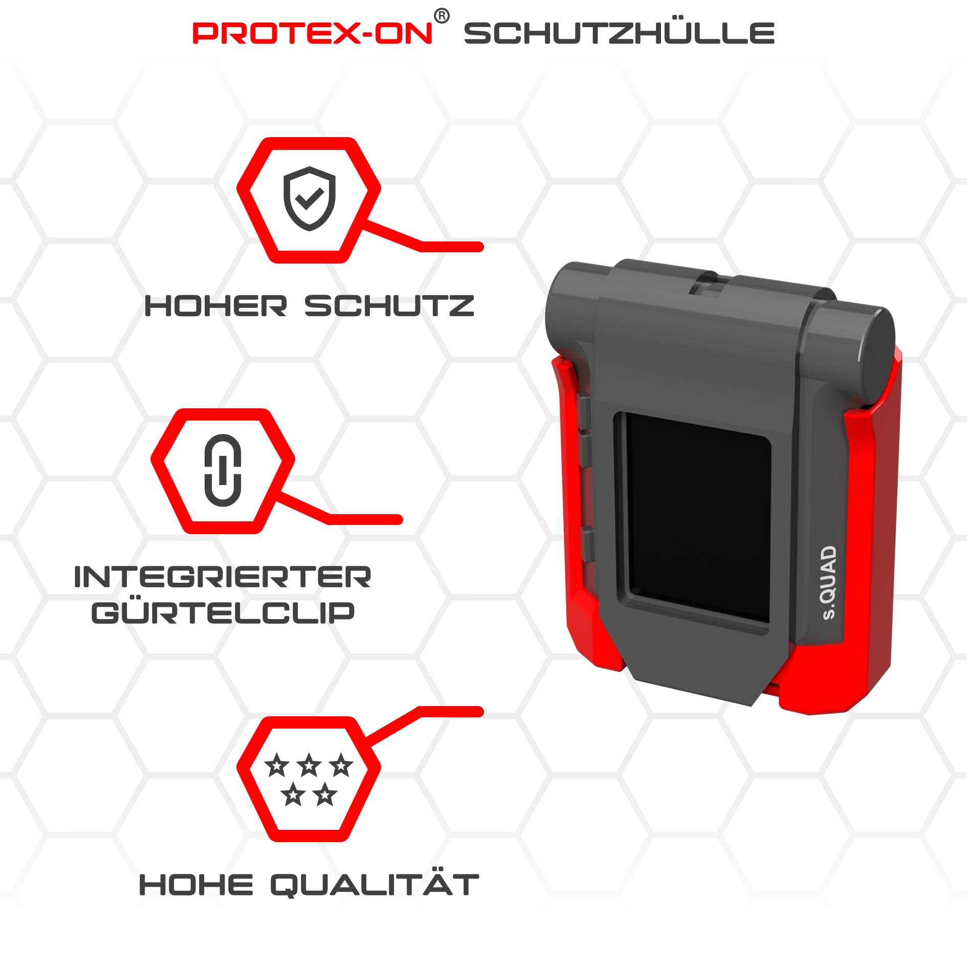 Swissphone s.Quad Meldertasche Holster Gürtelclip Tragetasche FME DME V2 (schwarz)