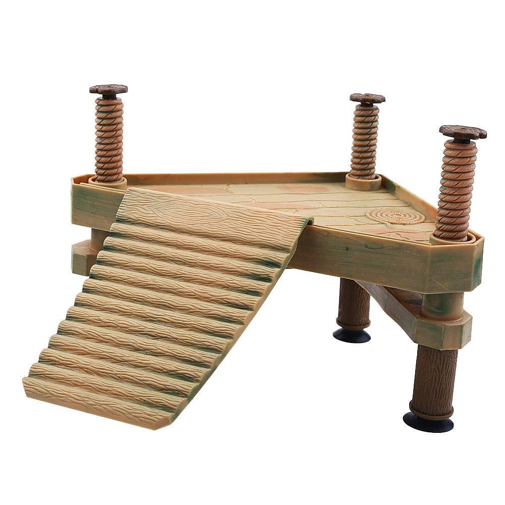 Molo Galleggiante per Tartarughe e Piattaforma per Prendere il Sole - 1 PC Molo Galleggiante con Rana Tartaruga Rettile