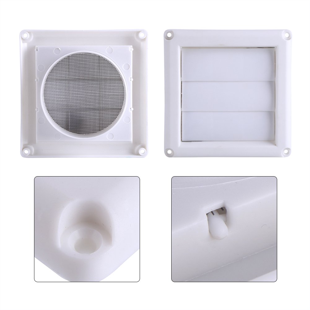 Buy Yosoo Plastic Air Vent Grille Cover(20 x 20 cm) 3 Flaps Wall Duct