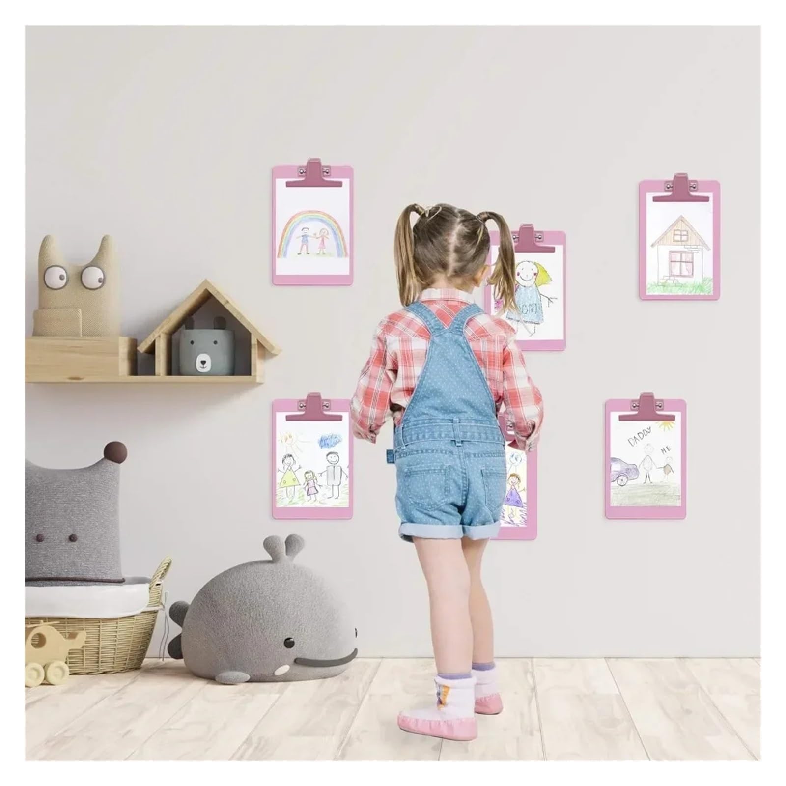 Mini portablocco per appunti, formato A5, con clip in metallo di alta qualità, colori in plastica, per scuola, ufficio, ristorante
