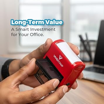 Vivid Stamp Please Correct and Return Self Inking Rubber Stamp (Red Ink) - Q-300