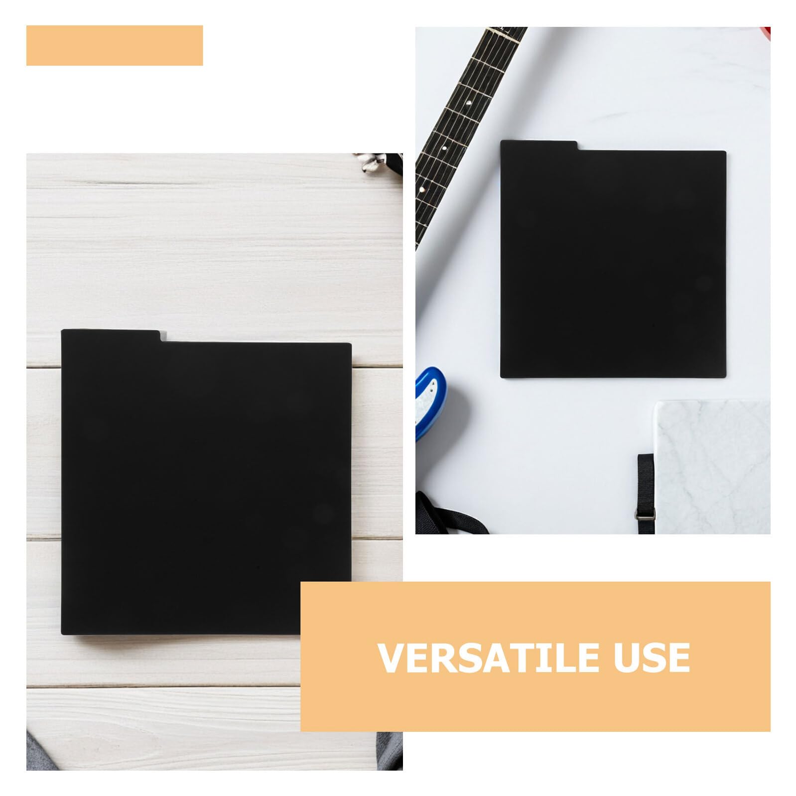 SOIMISS 16 Pezzi Divisori per Album Vinile in PVC Nero 330x317mm, Separatori per Dischi in Vinile Riutilizzabili per Organizzazione Collezioni, Accessori Salvaspazio per Ufficio e Studio