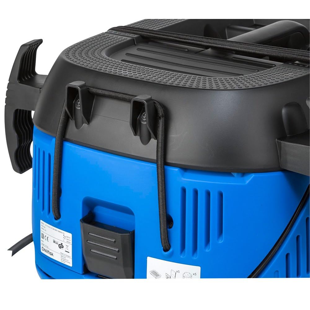 Nilfisk 107412103 Attix Aspirateur Eau de 33–2L IC Filtre Met Fleece Filterzak Automatique 1400 W 230 V bleu