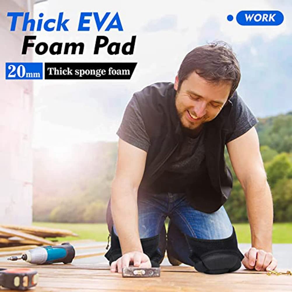 Lizusidtsy 1 Pair Men/Women Knee Pads Exercise Knee Pads for Gardening, Cleaning, Construction Work, Flooring, Volleyball, Anti-Slip Collision, Black