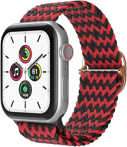 Correa de nailon trenzada compatible con Apple Watch Band para mujeres y hombres