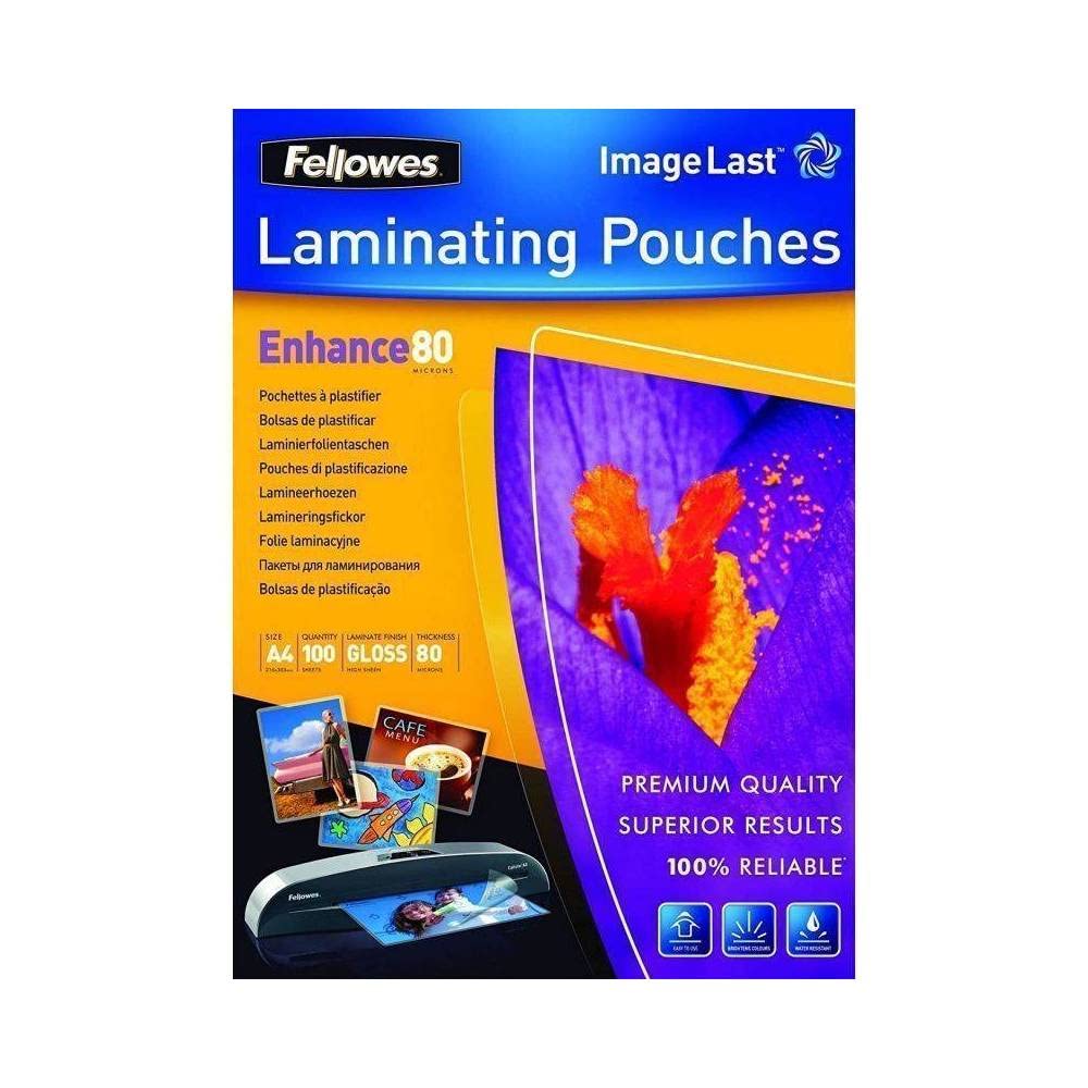 Fellowes ImageLast - Pellicola per plastificatrice (80 micron, DIN A4, 300 pezzi) trasparenti (3)