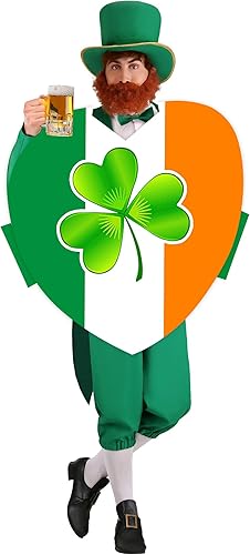 Miniatura 6 de NBSAIRMO Disfraz de corazón para adulto, disfraz de día de San Valentín, disfraz de San Patricio para adultos