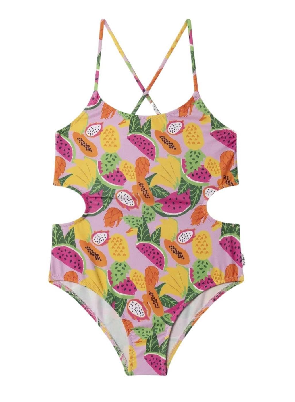 Pepe Jeans Maxi Fruit C.o. Swimsuit Maillot de Bain Fille (Lot de 1)