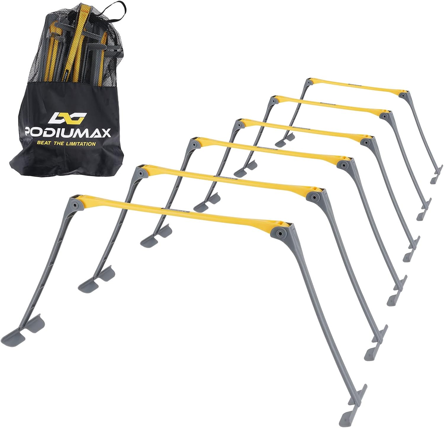 PodiuMax Portable Height Adjustable Sports Training Hurdle, Lightweight, Innovative Foldable