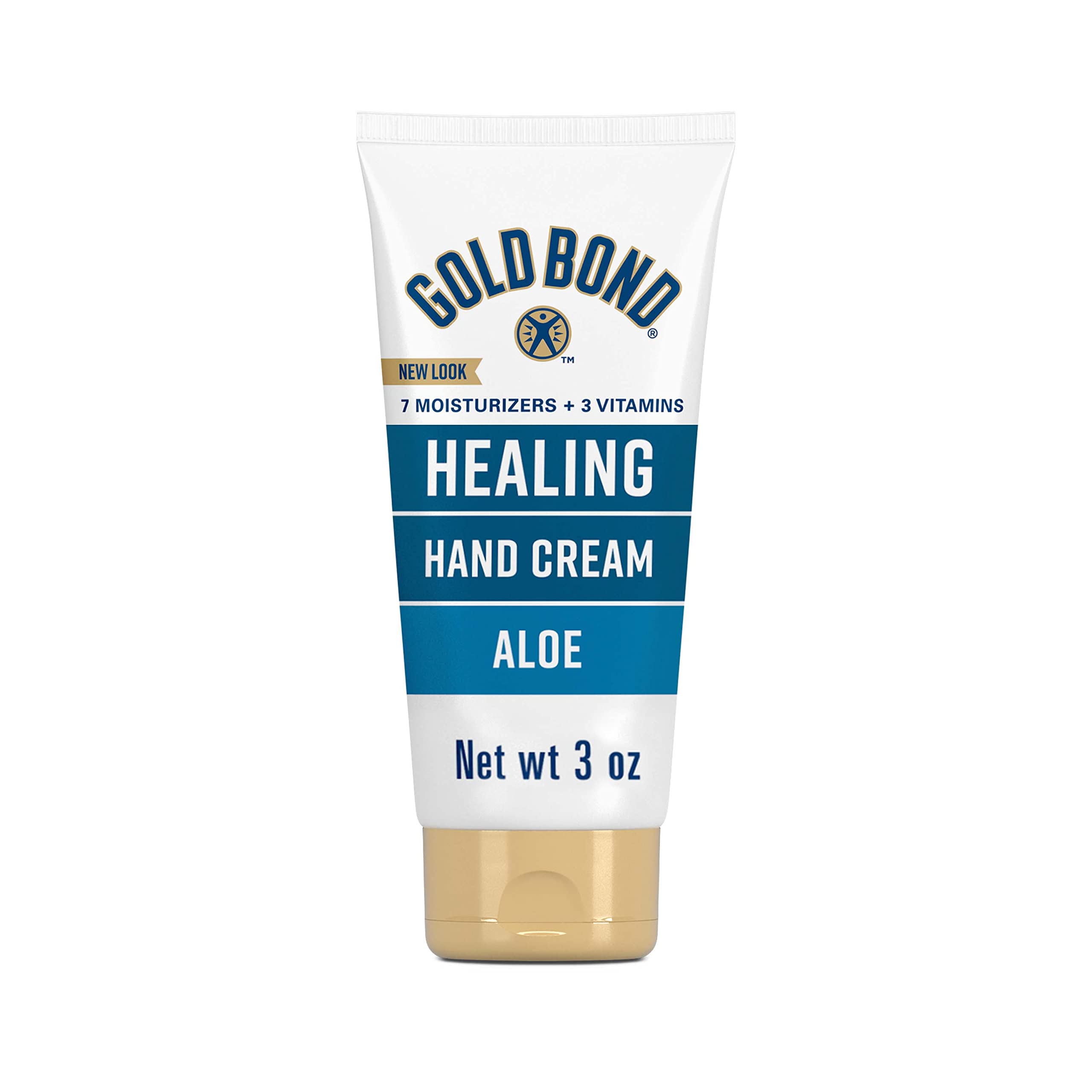Gold Bond Healing Hand Cream, 3 oz., Hand Cream with Aloe, Moisture That Lasts Through Handwashing