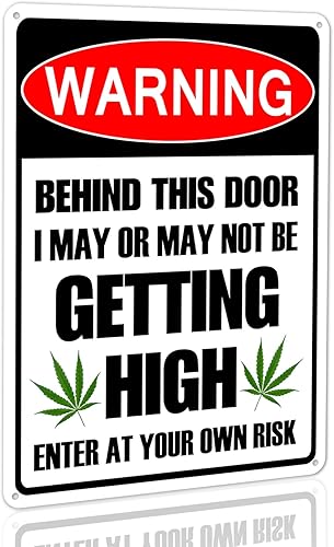 Miniatura 9 de Letrero de metal vintage rústico con texto en inglés "NO Smoking Without Me" de marihuana de 8 x 12 pulgadas para garaje 420 Garaje Man Cave Yard