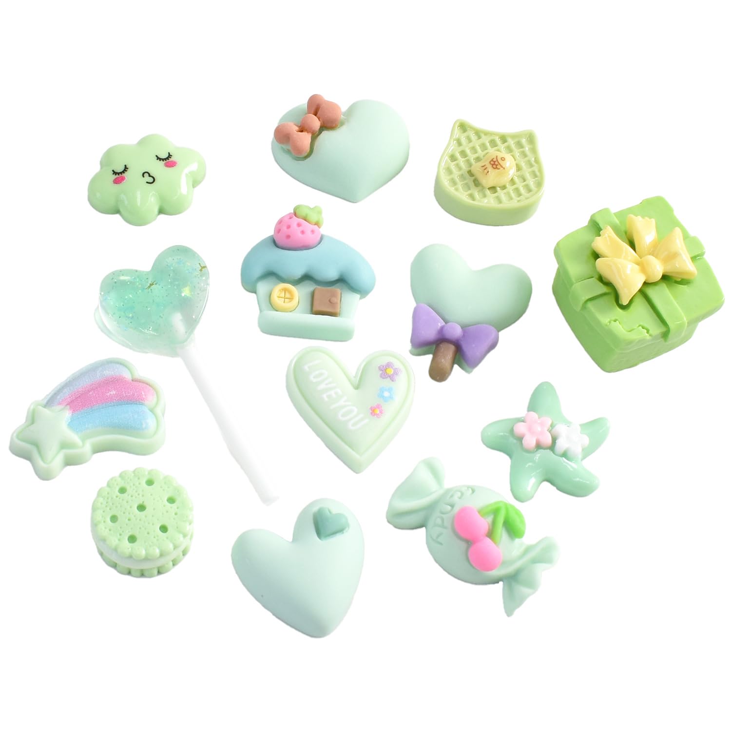 Amazon.co.jp: MYmama デコ パーツ ミックス 推しカラー セット パーツ