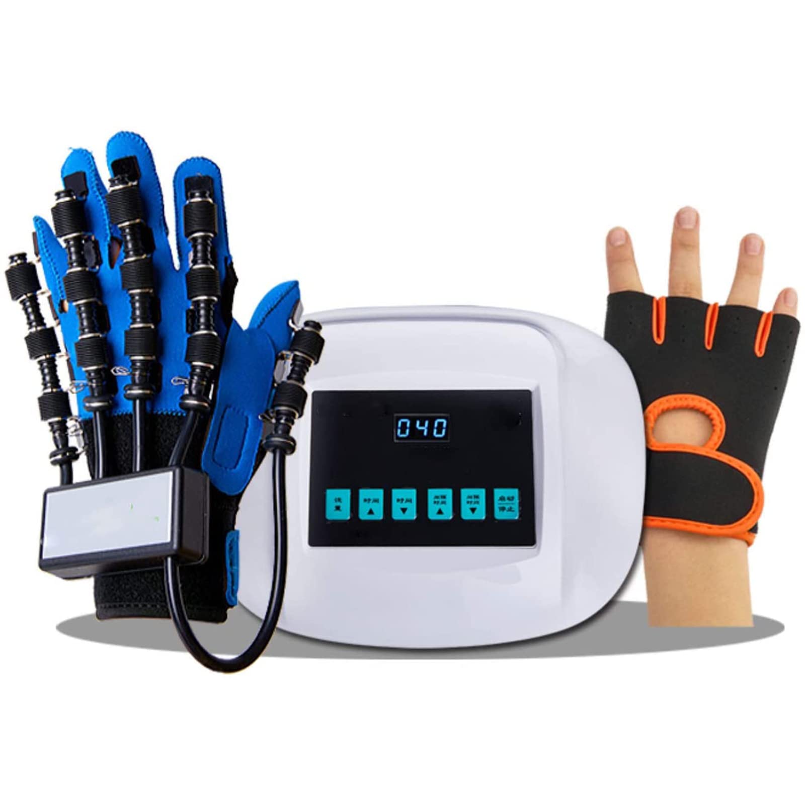 RSGK Guantes De Entrenamiento De Dedos Neumáticos, Corrección De Dedos para Pacientes con Hemiplejía De Accidente Cerebrovascular, Protector De Protección De Abrazadera para Enderezar Los Dedos