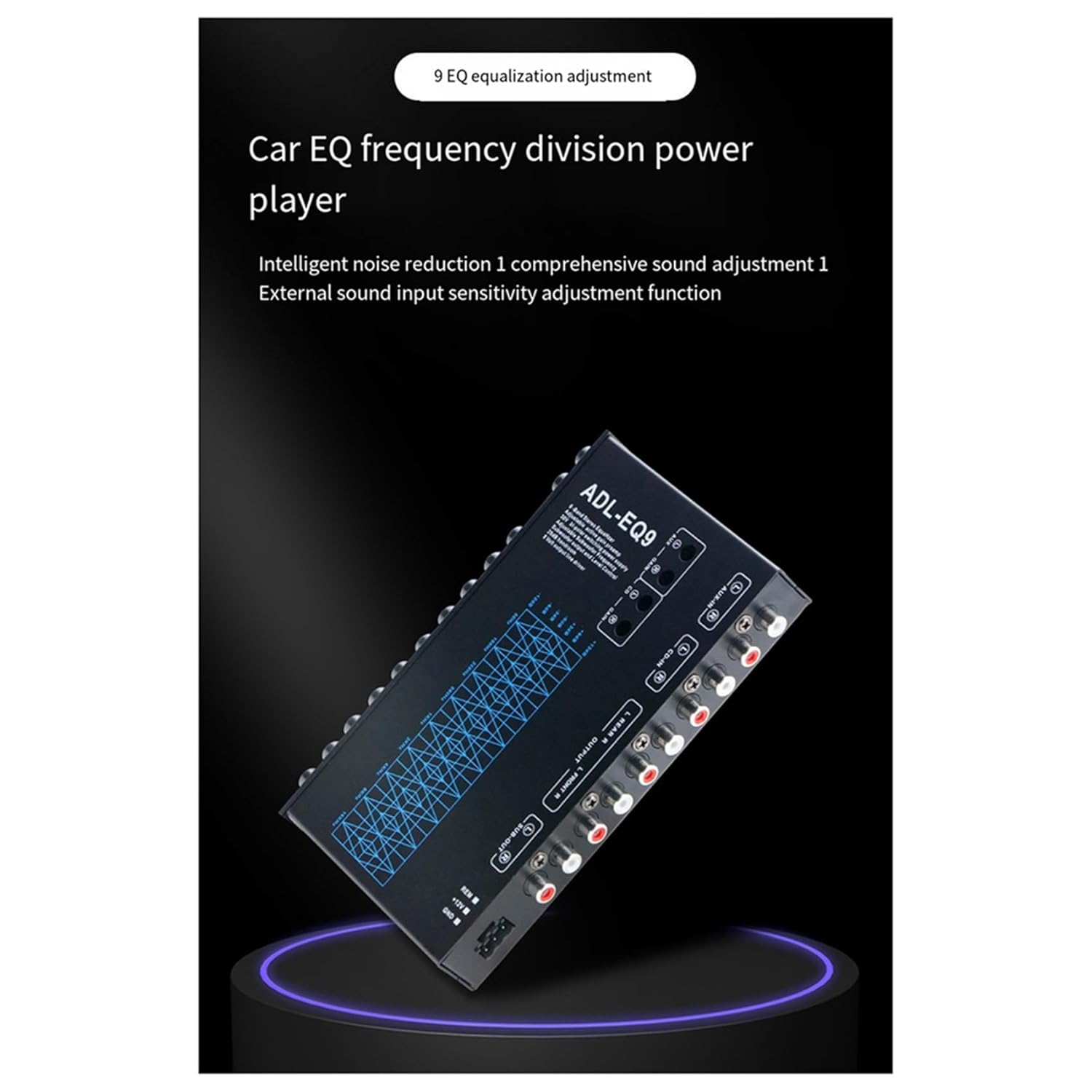 3X Auto Square 9 Band Graphic Equalizer Digital Car Audio -EQ9 Full Series Car Amplifier Equalizer+Adjustable Filter