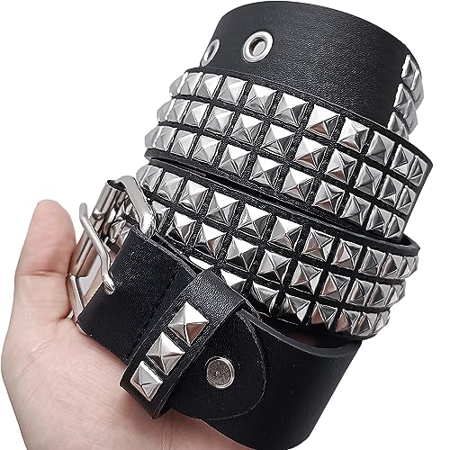 Studded Belt Punk Belt Y2K Goth Rivet Belts For Women Unisex Christmas Gift2