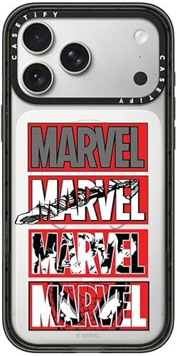 CASETiFY Impact - Funda para iPhone 17 Pro Max Marvel ColabSlimMagsafe  8.2 pies 4X protección contra caídas de grado militar  logotipo de Marvel